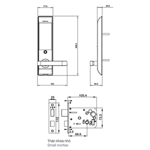 Khóa điện tử Hafele EL7900-TCB 912.05.646
